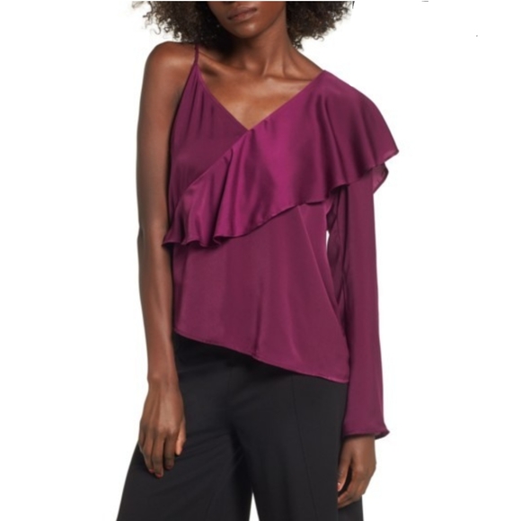 Leith Tops - Leith Asymmetrical Ruffled Top